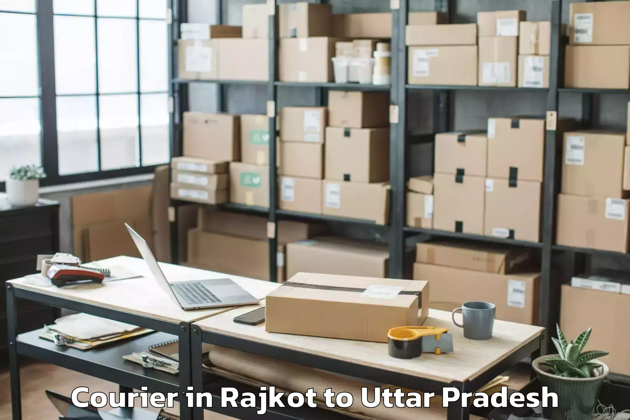 Top Rajkot to Purwa Courier Available